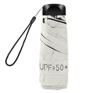 Direttamente da 2 Fabbriche: Mini Ombrello Pieghevole a 5 Sezioni, Design Piatto, Parasole da Viaggio Tascabile, Logo Personalizzato, Regalo Promozionale Aziendale - Product Image 1