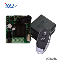 Interruptor de Control remoto inalámbrico de un canal, 433MHz, 12V, 24V, 2 transmisores, resistente al agua, 10A, receptor de relé DIY para luz de puerta