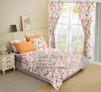 Ensemble de literie design avec rideaux, 8 pièces, ensemble de draps king size en stock