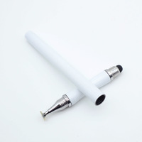 Stylet capacitif universel 2-en-1 à double pointe en plastique pour téléphones mobiles et tablettes, avec tissu conducteur de 1,0 mm, pour dessin (motif animal)