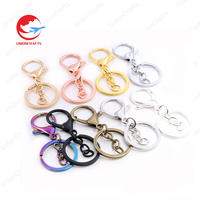 Vente en gros personnalisé métal alliage de zinc porte-clés chaîne breloque pince ensembles d'accessoires crochets porte-clés mousqueton fermoir porte-clés