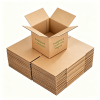 Échantillon de conception gratuit, support pour logo personnalisé, boîtes de déménagement en carton ondulé imprimées, emballage en vrac empilable, carton d'emballage imperméable et recyclable