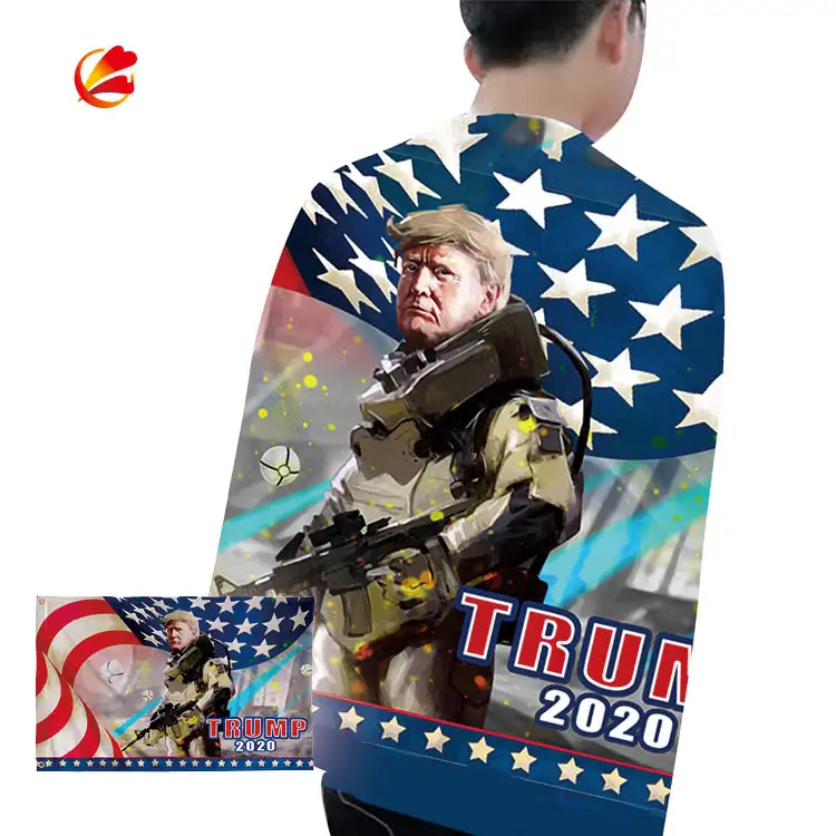 מכירה לוהטת custom 2020 אמריקאי בחירות מריע פוליאסטר גוף דגל שכמייה עמיד למים טראמפ 2020 גוף דגל קייפ סיטונאי