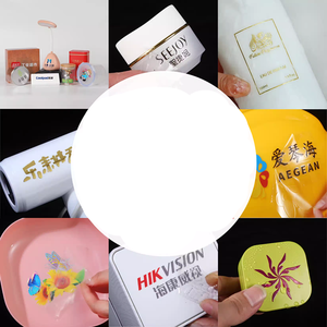 Không thấm nước 3D logo chuyển rõ ràng dập nổi kim loại dán 3D rõ ràng dập nổi bao bì nhãn - Product Image 3