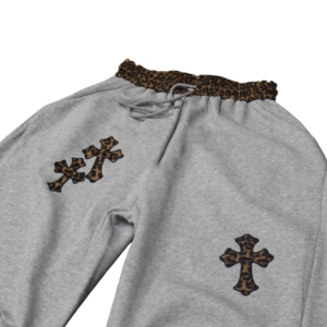 Pantalones de chándal anchos para hombre, de corte recto, holgados, con bordado, de felpa francesa de algodón - Product Image 6