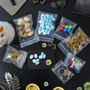 Sacchetti di <span class=keywords><strong>plastica</strong></span> impermeabili ermetici per imballaggio alimentare sacchetti in <span class=keywords><strong>plastica</strong></span> richiudibili in PE Poly bustine trasparenti con cerniera richiudibile - Product Image 4