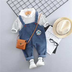 Ensemble formel coréen en coton pour garçon : Body, pantalon et chemise pour bébé - Vêtements pour enfants en gros - Product Image 4