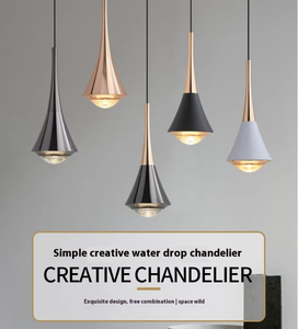 Lampadario creativo 3 colori dimmerabile Touch Spotlight retrattile ascensore pioggia luce pendente per cucina - Product Image 5