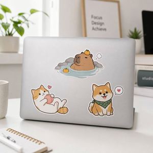 Autocollants décoratifs amusants et mignons pour animaux de compagnie, dessins animés, pour jouets, papeterie, guitares, téléphones, trousses à crayons et livres - Product Image 1