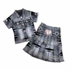 Set di <span class=keywords><strong>Abbigliamento</strong></span> Boutique Professionale per Ragazze, Completo in Jeans Estate 2022 - Product Image 1