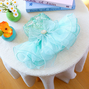 <strong>Graceful</strong> Dog <strong>Pet</strong> Wedding Dress Spring Summer Yarn Dress - Product Image 3