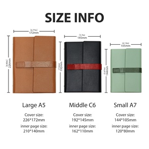 Thấp moq chất kết dính Máy Tính Xách Tay Cá Nhân mini A7 thẩm mỹ bơm lại OEM bền Vegan da lỏng lá kế hoạch 6 vòng tổ chức - Product Image 5