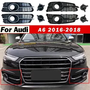Front Bumper Grille Auto Parts for A6 2016-2018 Fog <b>Lamp</b> Cover Decoration <b>Lamp</b> Hoods Modification Car Accessories - Product Image 1