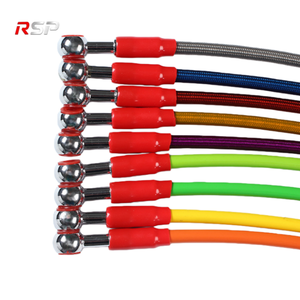 Nuovo <span class=keywords><strong>Tubo</strong></span> <span class=keywords><strong>Freno</strong></span> <span class=keywords><strong>Moto</strong></span> ad Alta Pressione in Nylon Intrecciato con Acciaio PVC 70MPa 3.2mm ID Universale 50 60 90CM - Product Image 2