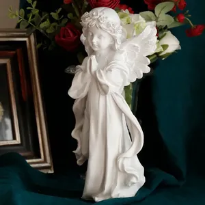 Estatua <span class=keywords><strong>de</strong></span> Ángel Europeo, Figura Creativa <span class=keywords><strong>de</strong></span> Doncella Orante, Adorno para el Hogar, Decoración, Adornos <span class=keywords><strong>de</strong></span> Jardín - Product Image 1