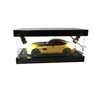 Acrylic 1/18 <b>Model</b> Car Lighting <b>Model</b> Car Display Case Toy Car Showcase Acrylic Box With Led - Product Image 1