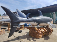 Modèle de requin réaliste animatronique requin blanc avec mouvements et sons personnalisé en usine