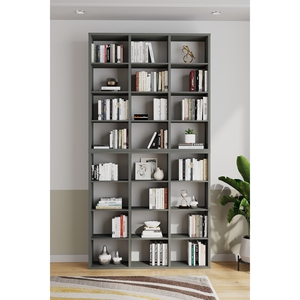 Imre Bibliothèque modulaire blanche à 24 étagères, grande capacité, gain de place - Product Image 4