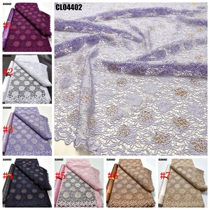 Tessuto in Pizzo Tradizionale Africano all'Ingrosso, Tessuto Ricamato con Cristalli Austriaci, <span class=keywords><strong>Guipure</strong></span> per Abbigliamento Senegal e Mali - Product Image 6