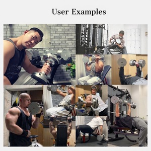 Adjustable 41.5kg Electroplated Steel Plate Dumbbell Set 1.5kg Increment Free Weight Gym Equipment for Home <strong>Strength</strong> <strong>Training</strong> - Product Image 2