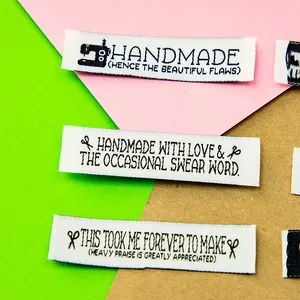 Factory custom packaging private brand label maker garment woven labels