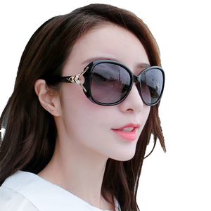 2024 nuova moda High-End grande cornice rospo specchio occhiali da sole per le donne blu/rosa/grigio struttura PC popolare in Europa e in America - Product Image 4