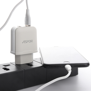 Chargeur de téléphone ASPOR A829, <span class=keywords><strong>prise</strong></span> UK US EU, 2 USB, 2.4A, charge rapide, <span class=keywords><strong>adaptateur</strong></span> avec câble, <span class=keywords><strong>prise</strong></span> en charge des commandes OEM/ODM - Product Image 2
