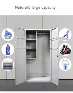 Escoba bloqueable de almacenamiento para exteriores, herramienta de jardín, <span class=keywords><strong>armario</strong></span> de limpieza, <span class=keywords><strong>armario</strong></span> de Patio, muebles de oficina de Metal modernos, venta directa de fábrica - Product Image 3