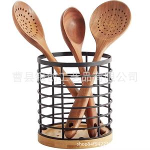 Estante de Almacenamiento de Cocina de Madera, Escurridor Redondo para Cubiertos, Secado Rápido, Uso Doméstico Multiusos - Product Image 2