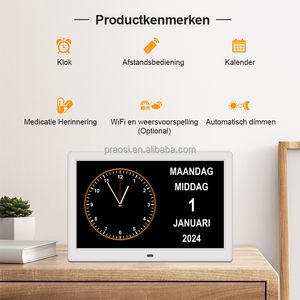 Pro 10 pollici orologio digitale intelligente Athan Azan dinamico Touch Screen cinque volte preghiera orologio da tavolo con arte islamica Duas - Product Image 2