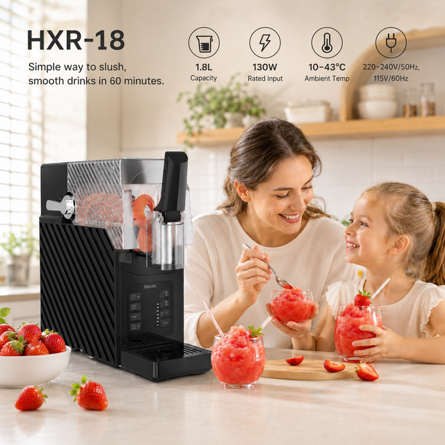 Hicon Plastic Automatic Home Ice Cream Maker with 2L Capacity for Delicious Slush Treats
