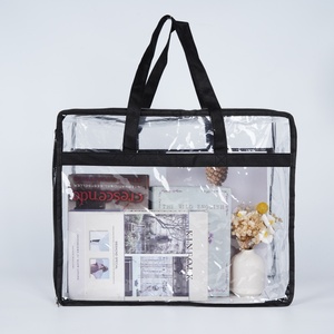 Rõ ràng zippered lưu trữ túi xách tay rõ ràng lưu trữ túi cho chăn quần áo Comforter bộ đồ giường di chuyển túi - Product Image 6