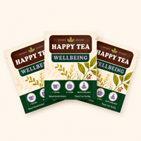 Sachets de thé personnalisés imprimés avec matériau biodégradable, sachets filtrants pyramidaux, sachets de thé vides, emballage OEM