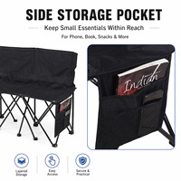 Banc pliant portable pour 4 personnes, en tissu Oxford, avec structure en acier carbone, pour extérieur, plage, camping, événements sportifs