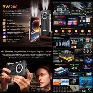 ขายส่งโทรศัพท์มือถือ <span class=keywords><strong>Blackview</strong></span> Bv8200 รุ่นทนทาน, 12GB+256GB, แบตเตอรี่ 8800mAh, หน้าจอ 6.5 นิ้ว + 1.3 นิ้ว ระบบ Android 14, รองรับ NFC, โทรศัพท์มือถือ 4G รุ่นทนทาน - Product Image 5