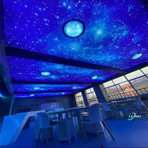 Pellicola Decorativa in PVC Traslucido Multicolore Tessuto per Soffitto Teso per Bar e Ristoranti - Product Image 3