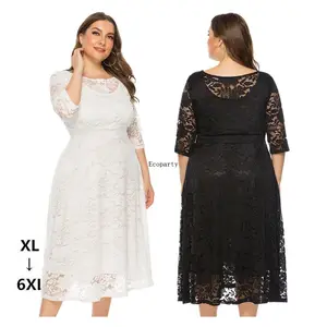 Gaun Mode Gaun Bulu Jala 6XL 5XL 4XL 3XL Gaun Pesta Ukuran Besar Gaun Wanita Seksi Renda Pakaian Rumah Pakaian Tidur