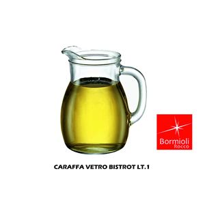 Carafe en verre de style bistrot de 1 litre, bouteille en verre élégante - Product Image 2