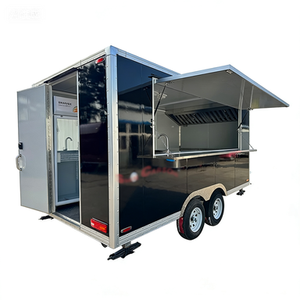 Used Customizable BBQ Food Truck Trailer Fiberglass Frame with Combo Range, Deep Fryer &amp; Compartment Sink - Product Image 2