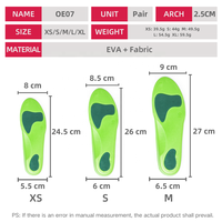 Plantillas de Soporte para Fascitis Plantar Más Vendidas, Cómodas, Transpirables, Antiolor, Alivio para el Talón, Venta al por Mayor, Material PU/Gel, 5 Tallas, BSCI