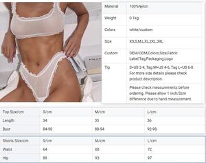 Ensemble de lingerie sexy QINSI, en mesh, soutien-gorge et string pour femmes, nuisette en nylon, vêtements de nuit, deux pièces, maillot de bain pour femmes - Product Image 5