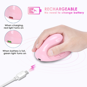 Küçük adet hızlı özelleştirme pembe kız kadın için şarj edilebilir kompakt boyut kablosuz ergonomik fare - Product Image 4