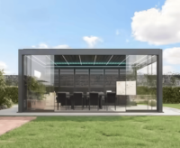 Kit de véranda en aluminium BOCHARM à montage facile, maison en verre modulaire préfabriquée pour projets résidentiels de jardin