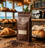 Sachet de café personnalisé avec logo imprimé en gravure, 250g, 500g, 1kg, fond plat, scellé sur huit côtés, pochette verticale avec fermeture éclair, 1lb