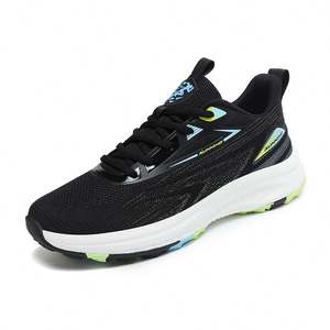 Chaussures de marche d'été respirantes en maille à lacets, grandes tailles, avec amorti haute élasticité, semelle intermédiaire en PVC absorbant les chocs et anti-odeur - Product Image 2