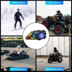 Casque Bluetooth pour moto C5, haut-parleur interphone avec double micro, 800mAh, étanche IPX5, sans fil, appel mains libres, casque audio - Product Image 6