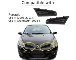 7701208684 Griglia <span class=keywords><strong>Anteriore</strong></span> <span class=keywords><strong>Paraurti</strong></span> Antipolvere per Renault <span class=keywords><strong>CLIO</strong></span> III - Product Image 3