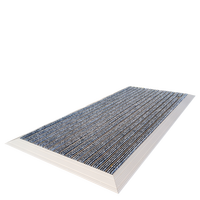 Tapis de sol modernes en alliage d'aluminium, fabriqués sur mesure, antidérapants, avec support en caoutchouc, finition anodisée, motif géométrique, haute qualité