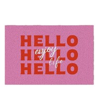 Paillasson minimaliste en forme de lettre à boucles, motif à carreaux, personnalisable, résistant à la saleté, antidérapant, nouvelle arrivée pour entrée