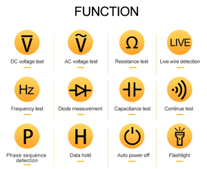 FYX GD107 Smart <strong>Digital</strong> Pen Type <strong>Multimeter</strong> Auto Range DC/AC Voltage Tester True RMS Voltmeter for Resistance Capacitance - Product Image 6